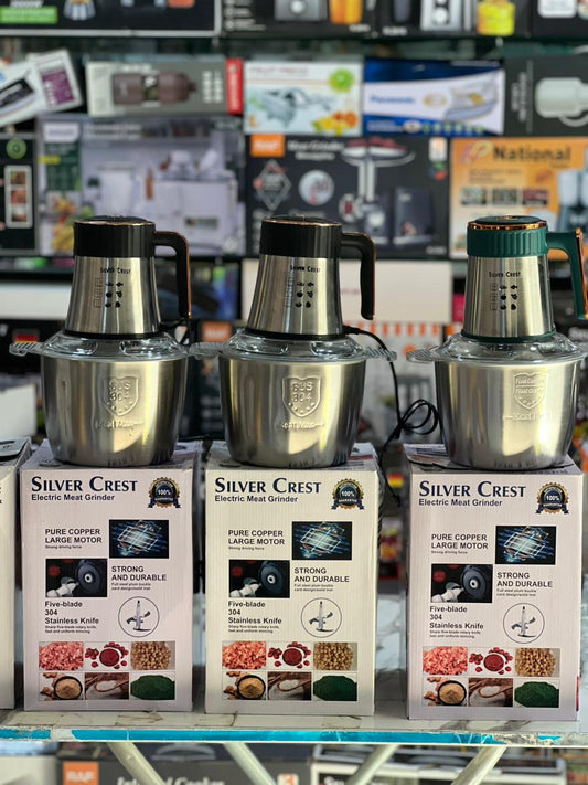 Silver Crest Electric Meat Grinder SC-402 – 3L Stainless Steel, 800W Powerful Motor