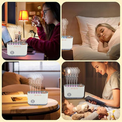 700ml & 20-Color LED Cool Mist Essential Oil Diffuser & Humidifier with 5 Mist Ports – Quiet Ultrasonic Aroma Diffuser with Auto Shut-Off for Home, Office, Bedroom, and Yoga Studio (20 Multi Colors)