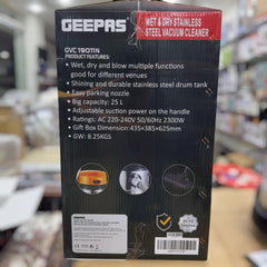 Geepas 25L Wet & Dry Vacuum Cleaner & Blower 19011