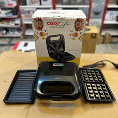 COSY Croque 3 in 1 Sandwich, Waffle & Grill Maker
