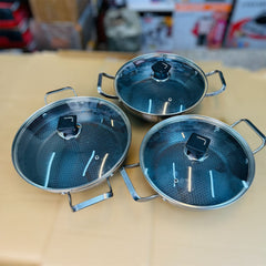 Germany lot honeycomb shallow fry pan set