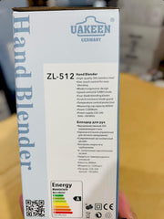 Uakeen Digital Hand Blender ZL-512 – Powerful Multifunctional Hand Blender with Stainless Steel Attachments